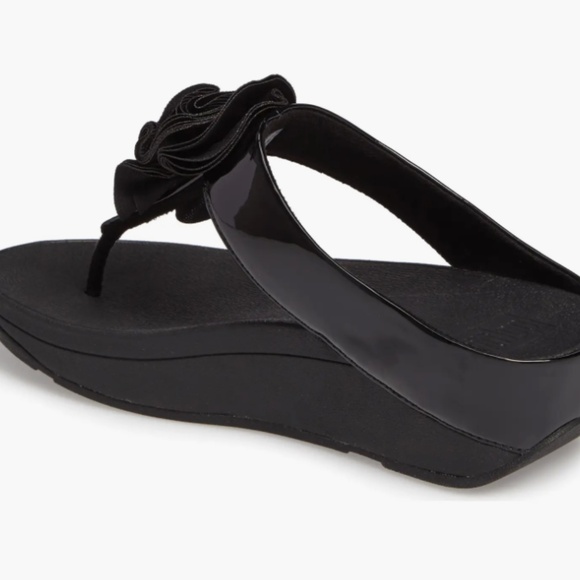 Fitflop Florrie Sandal - Black Patent Leather - Picture 2 of 4